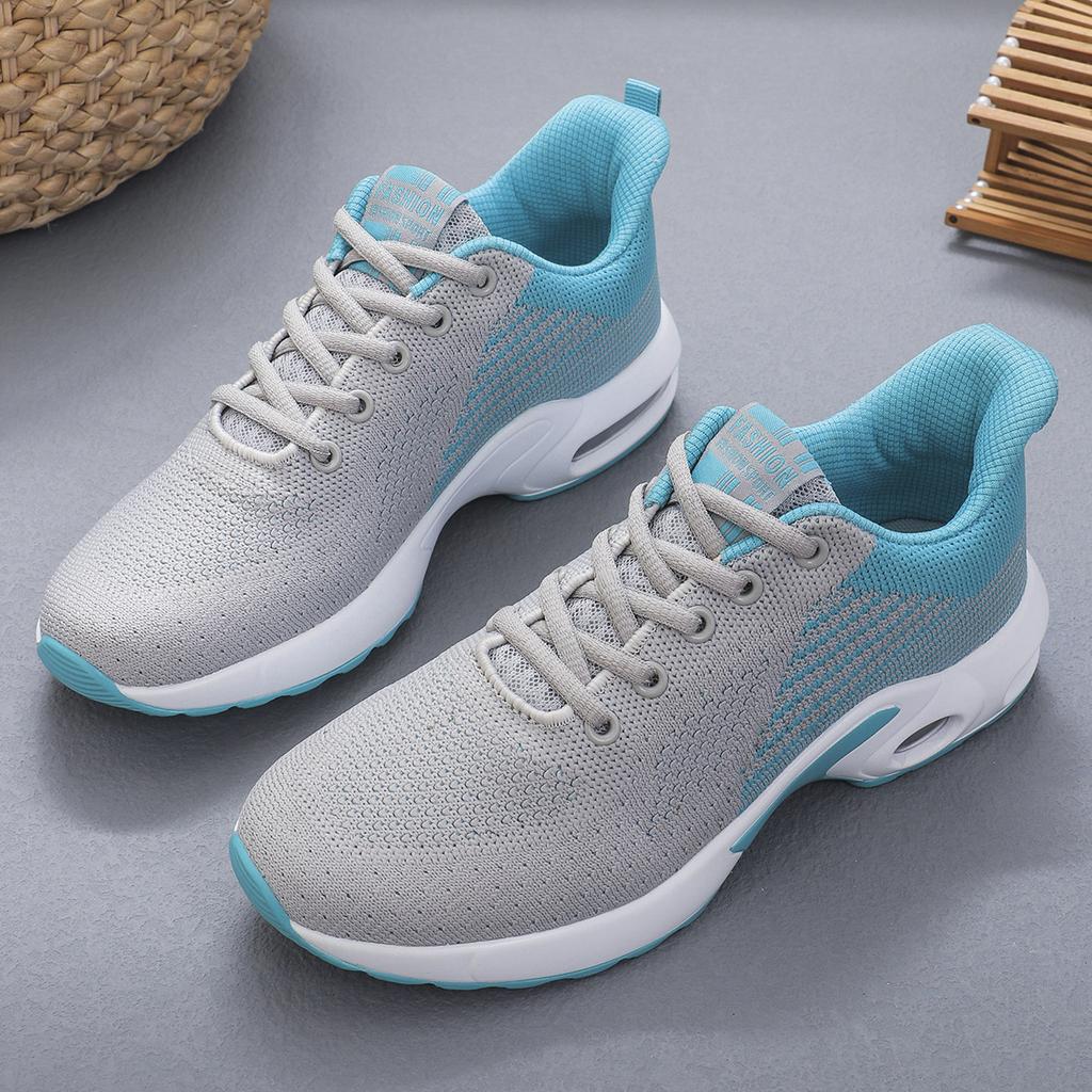 Fashion Lace-up Women's Running Shoes Fashion Air-cushion Sneakers Ladies Breathable Outdoor Walking Jogging Shoes