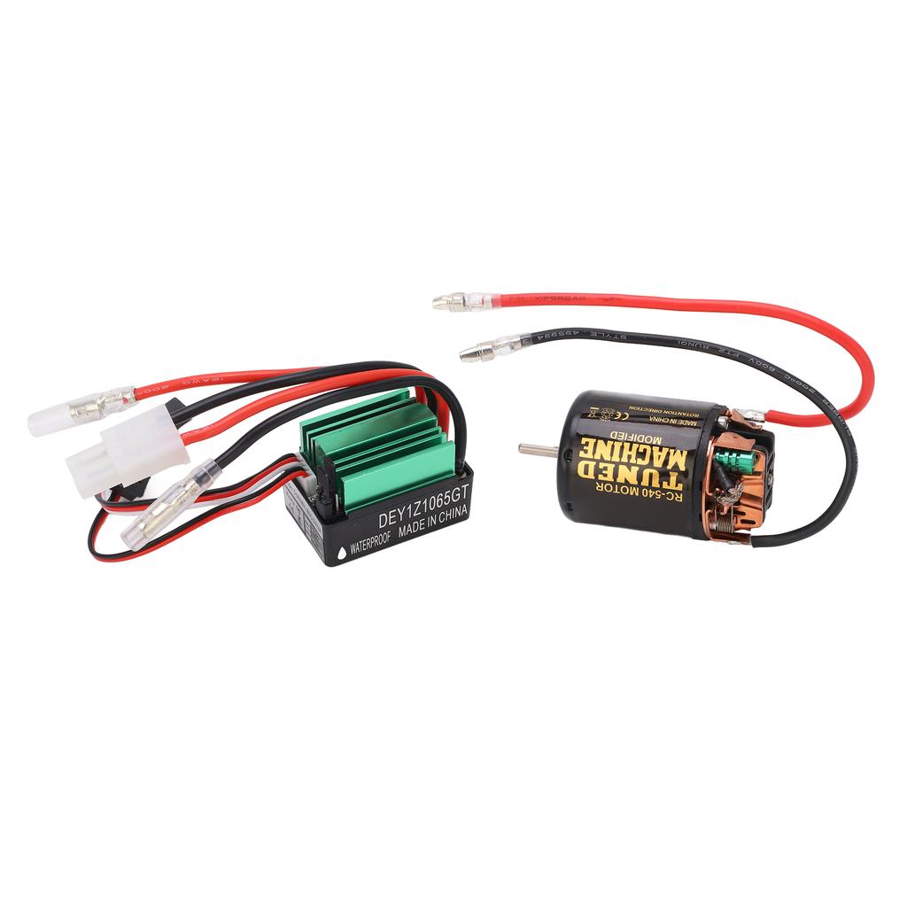 Black 540 Brushed Motor with Green 65A ESC Overheating Protection Large Torsion RC Car Parts 55T