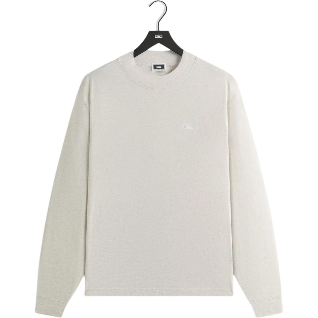 Kith Long-Sleeve Mock Neck Lax Tee Hallow Men Tops White KHM033776-103