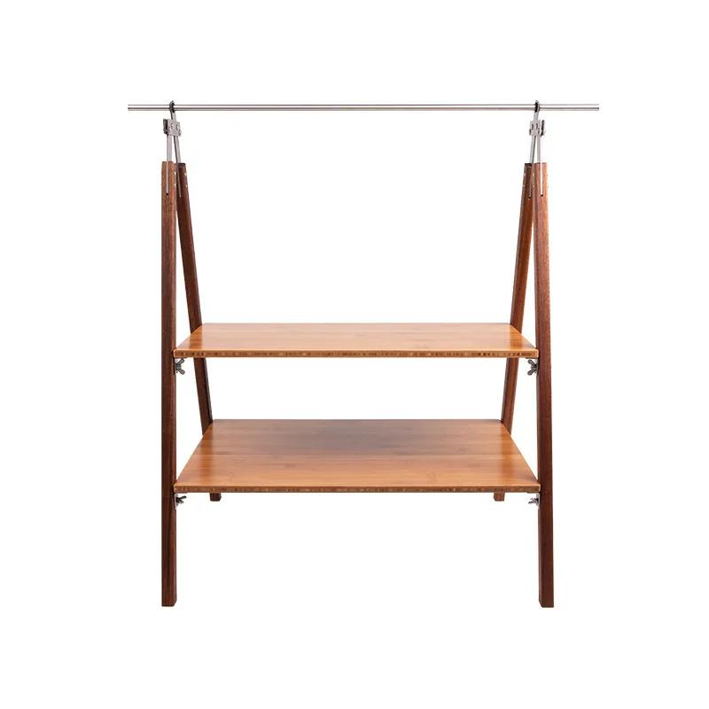 

Уличное двухслойное складное многослойное складное напольное покрытие для хранения вещей, складной стол для пикника, походов, пикника, бамбуковая стойка для инструментов