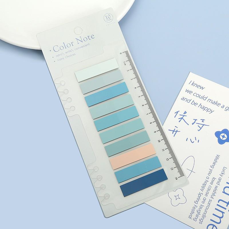 Morandi Marker Transparent Ruler & Index Stickers for Students