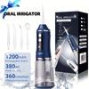 360° drehbare Düse Wasserstrahlreiniger 3 Sprühmodi Wiederaufladbarer elektrischer Dentalreiniger Wasserdicht Unisex Mundhygiene-Werkzeug 4 funktionale Düsen