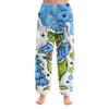 Women's Christmas  Print Trousers With Drawstring Cuffs Casual Pants And Pajamas