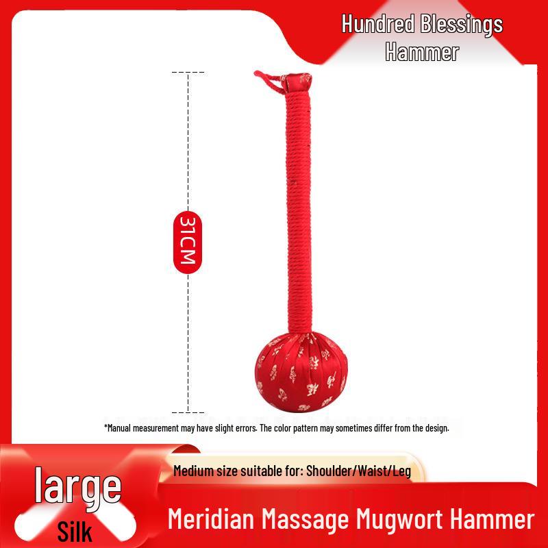New Year Blessings Hammer: Mugwort Health Gift for Elders - Perfect for Chinese New Year and Spring Festival Souvenirs for Employees and Elderly.
