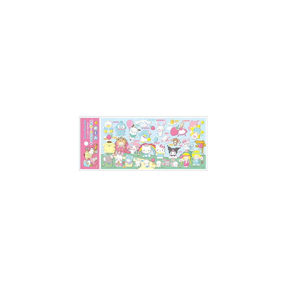 Kei Company Sanrio Characters Character Sticker Book Pink 195mm x 95mm Generic Sticker Album