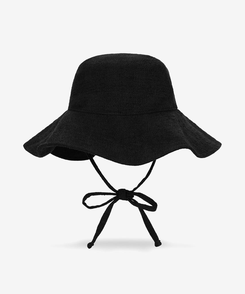 Bajal Va Curved Studded Big Visor Bucket Hat Black