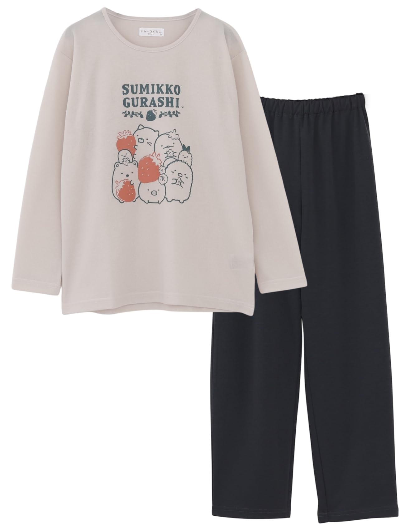 

Kaituck Family Sumikkogurashi Women s Long Sleeve Loungewear Pajamas, Beige, Green, M, L (L, Beige)