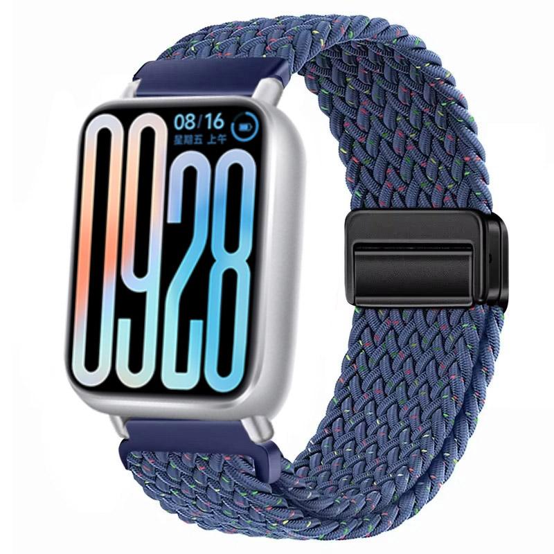 Bracelet en nylon pour Xiaomi Band 8Pro/9Pro Tressé à boucle magnétique Respirant Réglable Bracelet pour Redmi Watch 5-4 Bracelet de montre