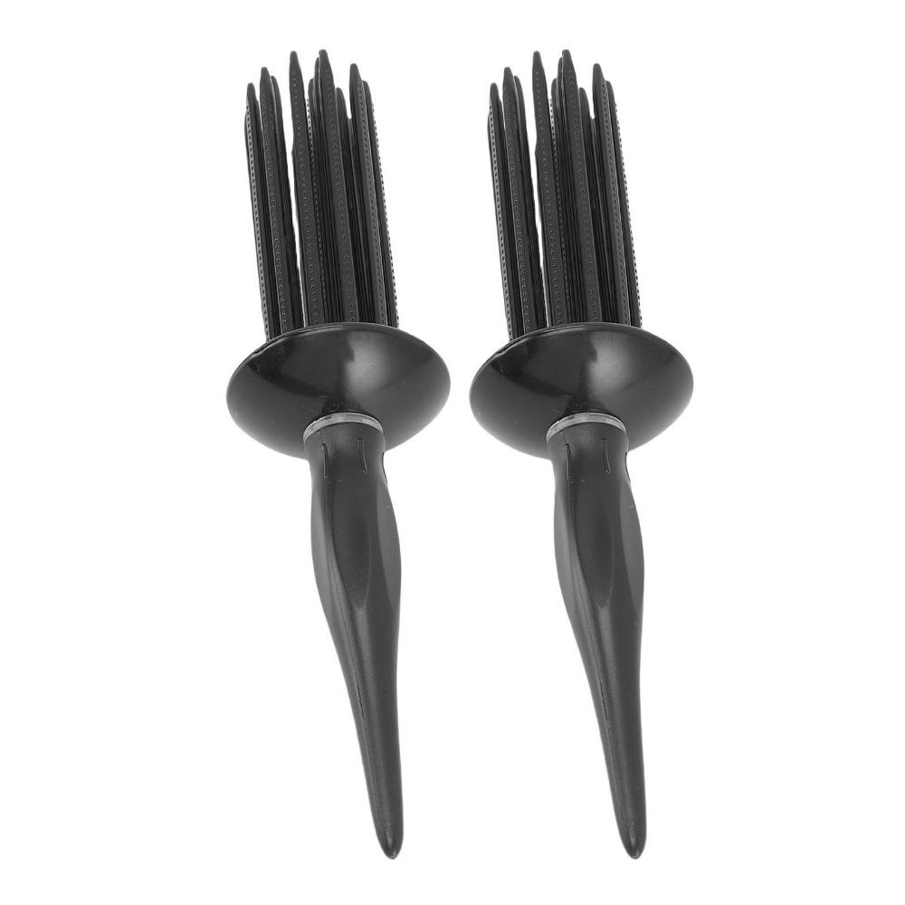 2pcs Textured Grip Curling Roll Comb Easy Styling Voluminous Hair Comb  Travel Styling