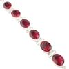 Pink Rubellite Gemstone 925 Sterling Silver Jewelry Handmade Women Bracelet 8" RB-4-6