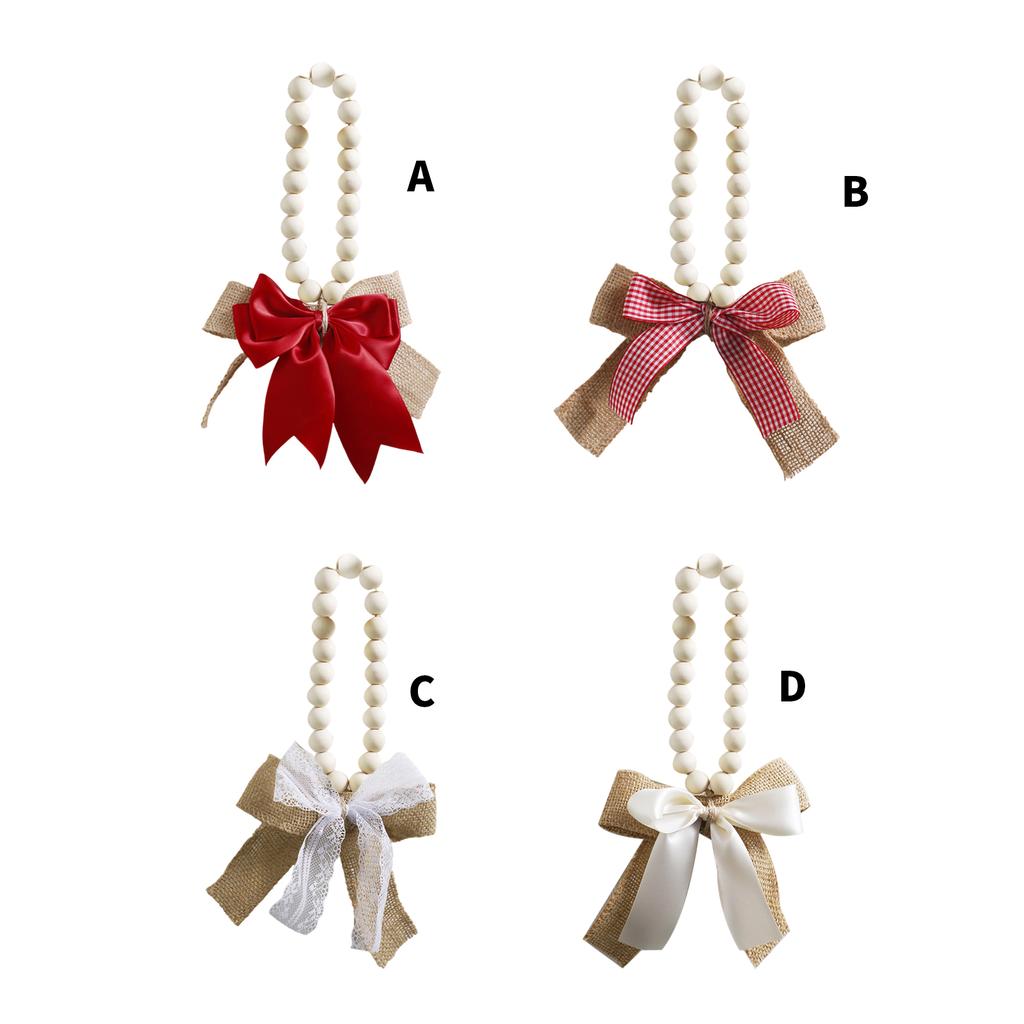 Farmhouses Styles Wood Beads Garlands For Bedroom Decors Tree Bag Craft for Creative Homes Decors Bedroom Accessories