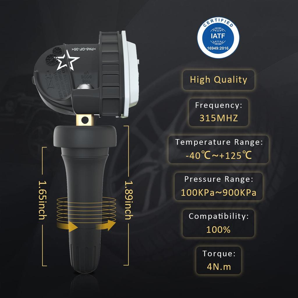Marsflex TPMS Sensor, 13598772 for GM 315Mhz Tire Pressure Monitoring Sensor Buick Chevrolet Cadillac