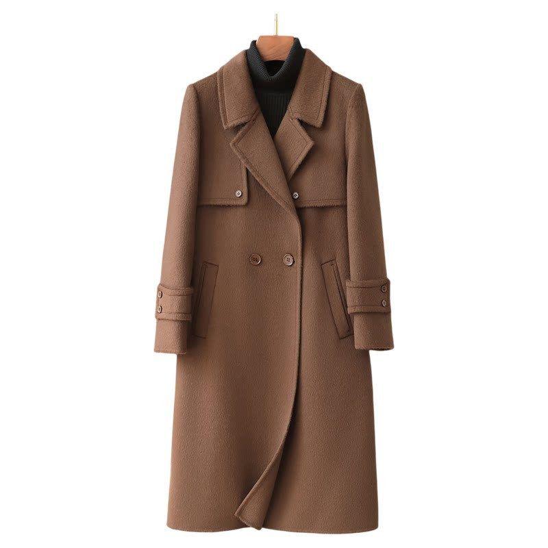 2026 Spring Women's Slim Fit Lapel Wool Coat