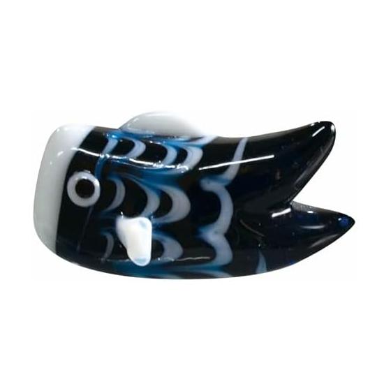 Forcart Cute Handmade Glass Carp Black Boy s Festival