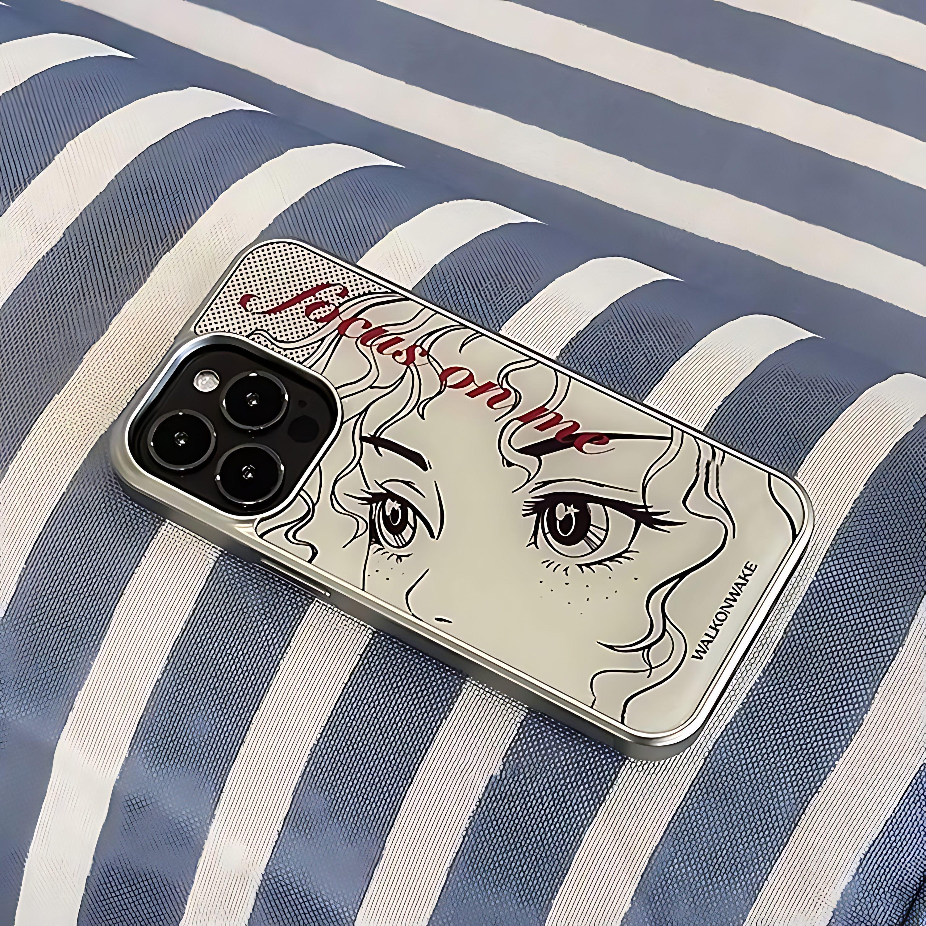 

ins Японская корейская аниме-девушка Чехол для телефона для iPhone 17 16e 16 15 14 13 12 11 Air Pro Max XR 8 Plus Роскошная прозрачная мягкая задняя крышка iPhone 11
