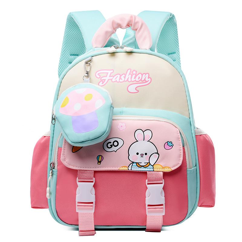 New spine protection, light weight reduction, kindergarten schoolbag, cute backpack, boys and girls children's backpack