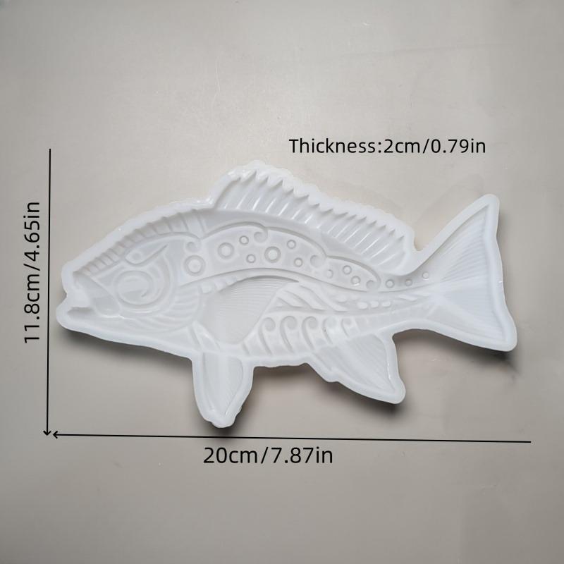

1pc Semi 3D Relief Fish Silicone Mold Epoxy Resin Casting Mold DIY Home Decor Birthday Keepsake Making Mold белый