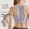 Premium Front Zipper Sports Bra - Shockproof High-Impact with Built-in Cups & Stylish Back Design for Women