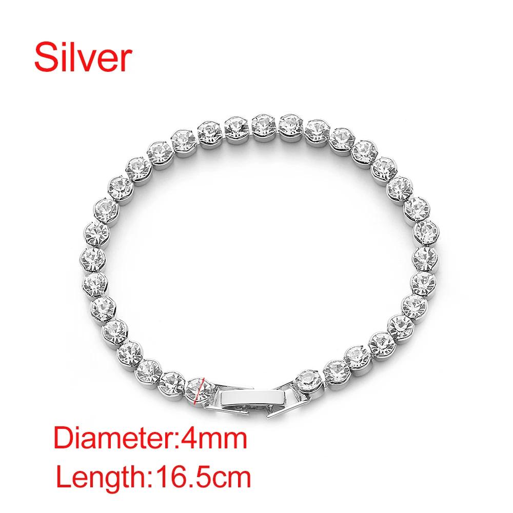 1Pc Crystal Rhinestone Jewelry Gold/Silver Color Bracelet Chain Women Bridesmaid Girls Wedding Party Hot Sale Gift Cuff Bracele