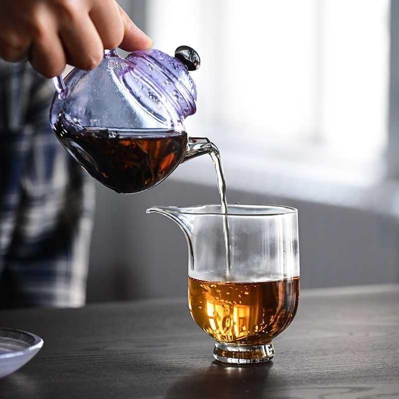 Japanese Style 120/150ml High Borosilicate Heat-resistant Glass Fair Cup Tea Pitcher Chahai Kungfu Tea Dispenser Tea Set Access