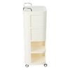 Storage Cart, 4 Tier Storage Cart, Storage Rack with Wheels Rounded Corners Stainless Steel ABS for Homes, Barber Shops, Office