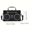 Niche Radio Design Small Shoulder Bag  Novelty Top Handle Satchel Bag For Women  Retro Outgoing Bag