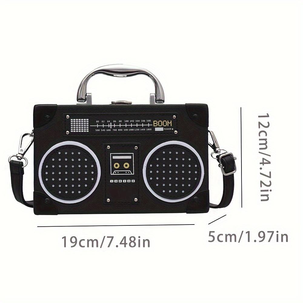 Niche Radio Design Small Shoulder Bag  Novelty Top Handle Satchel Bag For Women  Retro Outgoing Bag