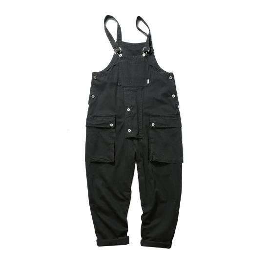 Herren Jumpsuit Mehrere Taschen Einfarbige Tasche Locker Bequem Verkleidung Übergroß Vintage