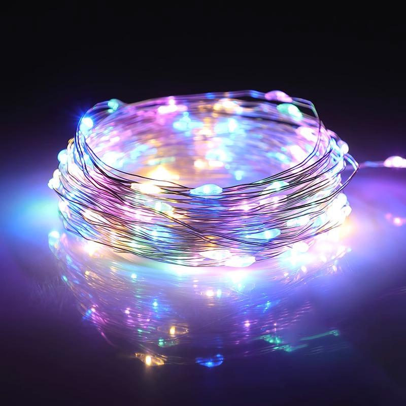 Starry LED Copper Wire String Lights, Colorful & Waterproof with 520 Small Bulbs