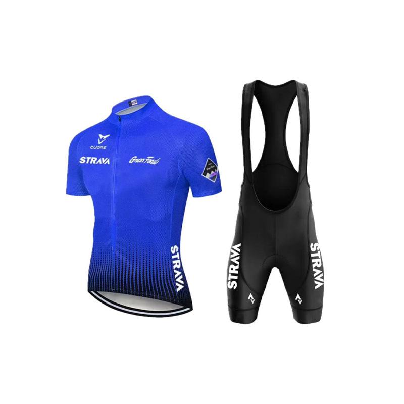 Short Sleeve Set Strap Cycling Pants Cycling Team, Quick Drying High Elastic Cycling Suit Short Sleeve 2026 Summer Breathable Cycling Suit Set