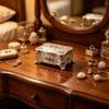 High Quality Zinc Alloy Jewelry Box With Delicate European Engraving Decorative Trinkets Box Ideal For Gift Giving