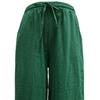 Women Pants Mid Waist Loose Fit Solid Color Wide Leg Lady Trousers for Daily Wear