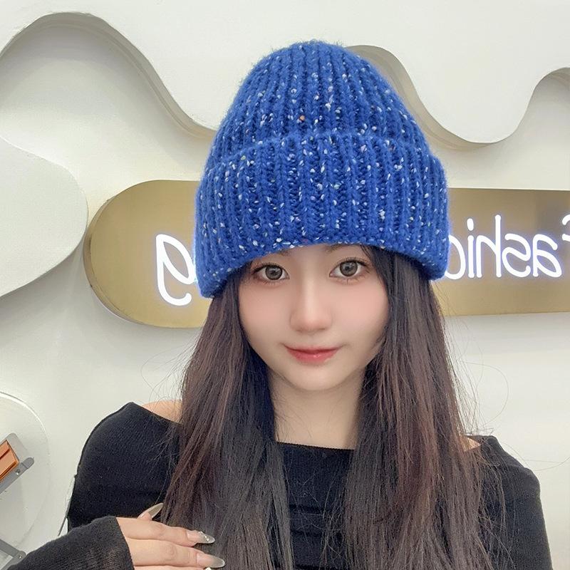 Autumn and Winter Warm Hat Korean Version Versatile Knitted Hat Outdoor Travel Cold Protection Ear Protection Woolen Hat Student Pullover Cold Hat