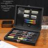 Leather Scissors Bag Organizer for Hairdressers, Multi-Pocket Barber Tool Pouch with Storage Box, Trendy Stylist Accessory