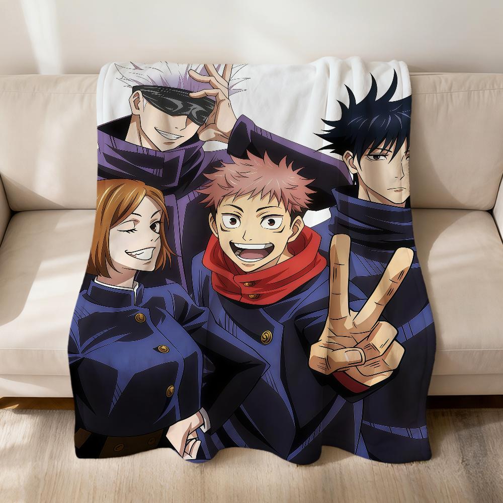 Warm Soft s-Satoru Plush Blanket Anime Yuta Sofa Living Room Itadori Okkotsu Gojo Home Kaisen Yuji Bed j-Jujutsu Gift Pet Hogar