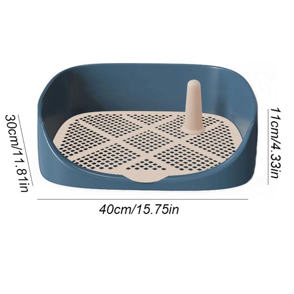 Plastic Dog Potty Tray Heightened Fence With Pillar Pet Training Toliet Prevents Splash Mesh Grid Panel Dog Pee Pad Holder Tray