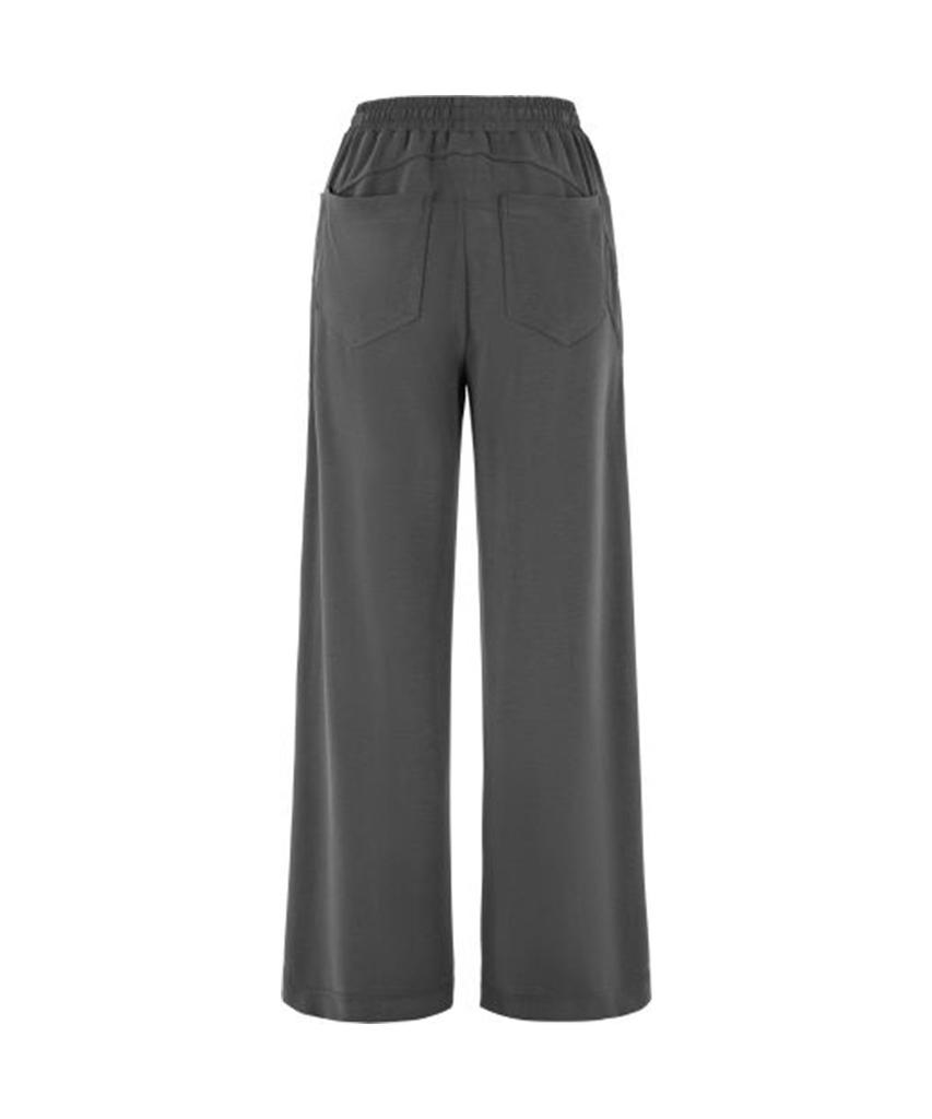Melilling Charcoal Elastic Waist Wide Training Pants (Esfmgpt14Gry)