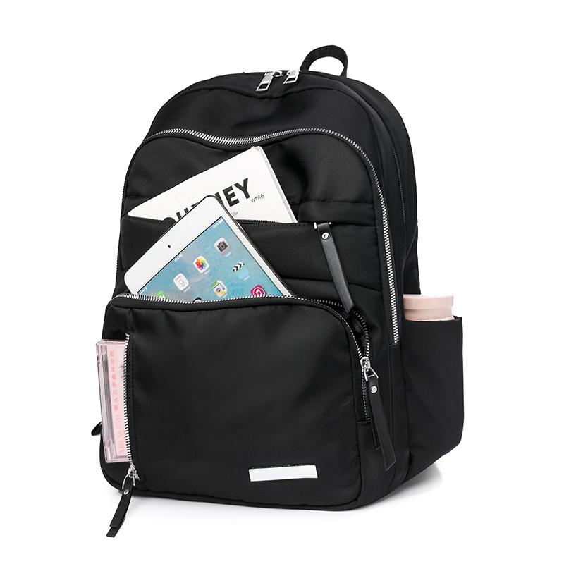 Nylon Backpack Women's Water-repellent Backpack Large Capacity Travel Bag