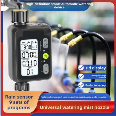 Efficient Watering Controller with Rain Sensing Automatic Garden Watering System IPX5 Waterproof for Plant Yard Lawns Outdoor
