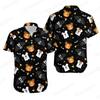 Disney 2025 Nová Halloweenská Kolekce Léto Mickey Anime 3D Tištěná Pánská Límcová Krátký Rukáv Slim Fit Havajská Košile Y2k