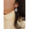 High Quality Letter B Drop Earrings For Women Men Trendy Elegant Korean Minimalist Gold  Color Statement Earrings Jewelry