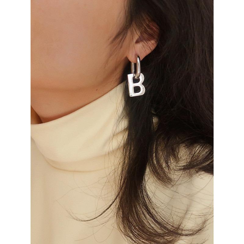 High Quality Letter B Drop Earrings For Women Men Trendy Elegant Korean Minimalist Gold  Color Statement Earrings Jewelry