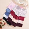 FINETOO 3Pcs Women's Sexy Lace Floral Perspective Boyshorts Solid Color Hollow Out Boxer Panties Female Breathable Transparent Lingerie