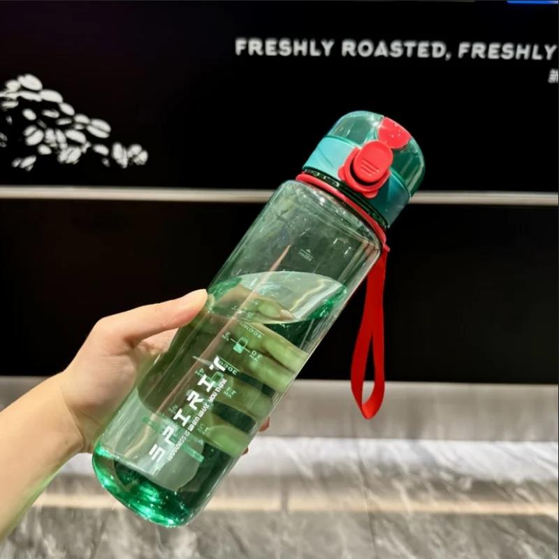 700ML Sports Water Bottle Scale Marked Drop Resistant Drink Cup For Sport Outdoor Plastic Drink Bottle Large Capacity Leakproof