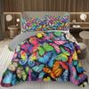 Butterfly Bedspread Twin/Queen/King Watercolor Botanical Floral Coverlet Fantasy Style Bedding Set Reversible Quilted Bedspreads