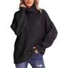 Women's High Neck Cable Knit Pullover Sweater - 2024 Autumn/Winter Collection