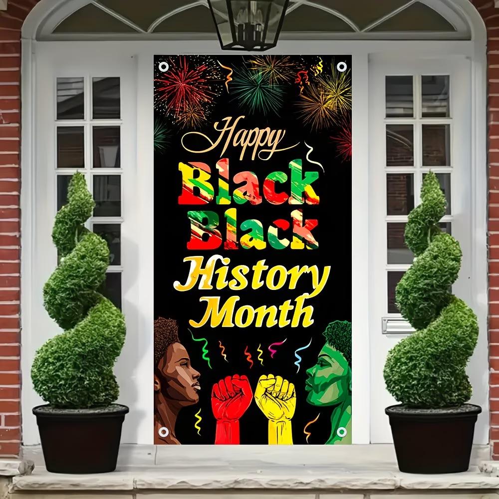 Cross Border Black History Month African Celebration Door Banner - Polyester Hanging Decoration 90x180cm