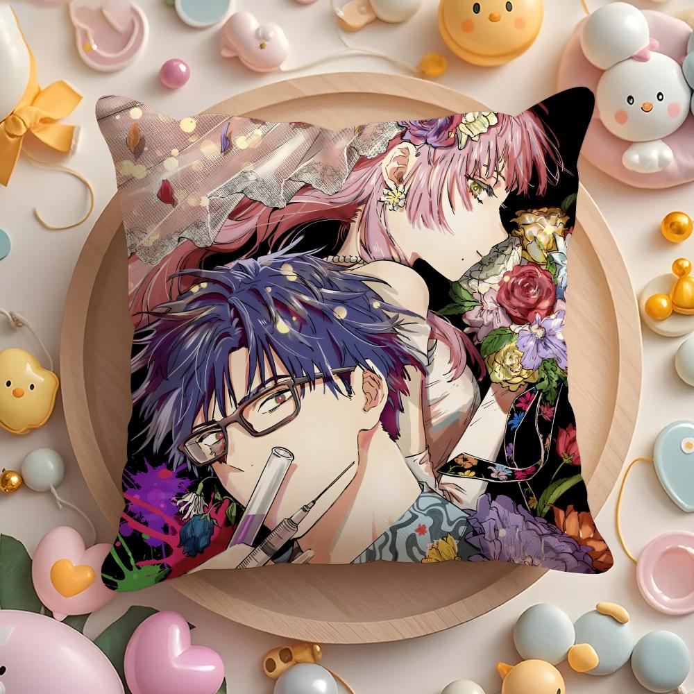 Anime M-Marriagetoxin Cushion Cover Home & Car Multi-Scene Pillow Cover - Reversible, Soft & Durable for Daily Use
