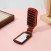 Mirror Portable Pocket Mane Bristle Hair Brush Combs Collapsible Travel Massage Comb Hair Styling Tools Salon Makeup Combs