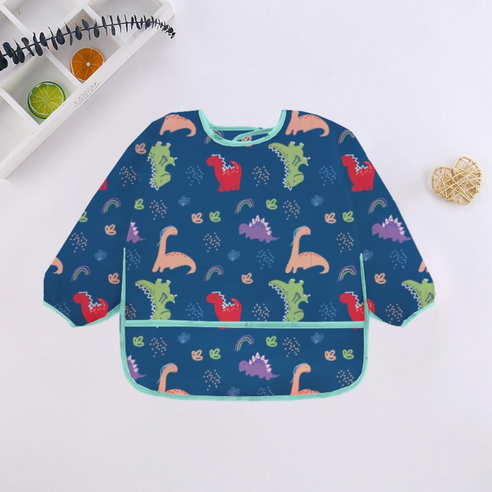 

Регулируемый фартук с длинными рукавами, защитный передник с длинными рукавами для кормления, детский слюнявчик, одежда style 7